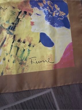 Authentic Salvatore Fiume silk scarf Angels for a Year.